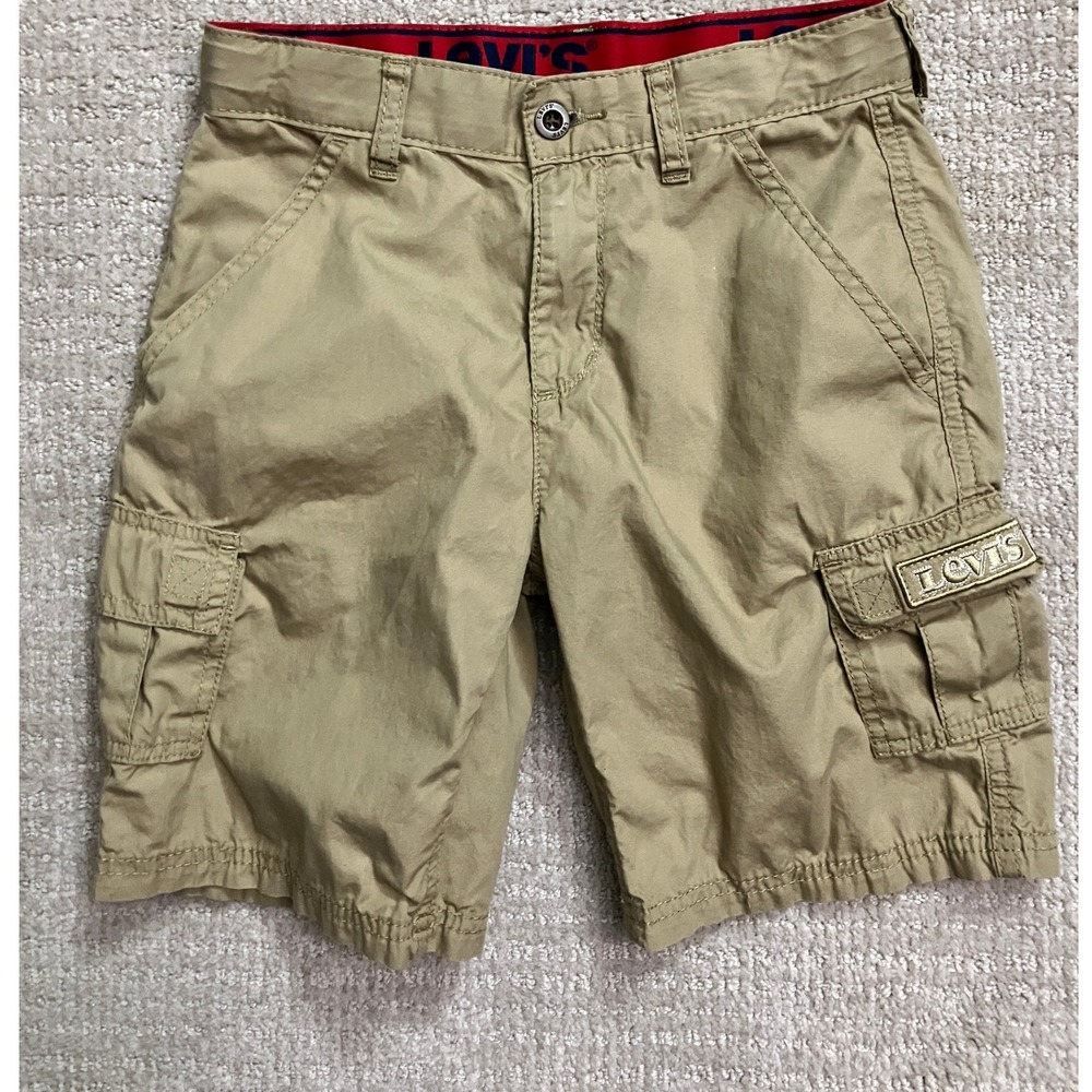 Levis Cargo Shorts Adjustable Waist Casual Khaki‎ Shorts Size 10 REG
